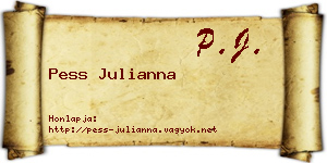 Pess Julianna névjegykártya